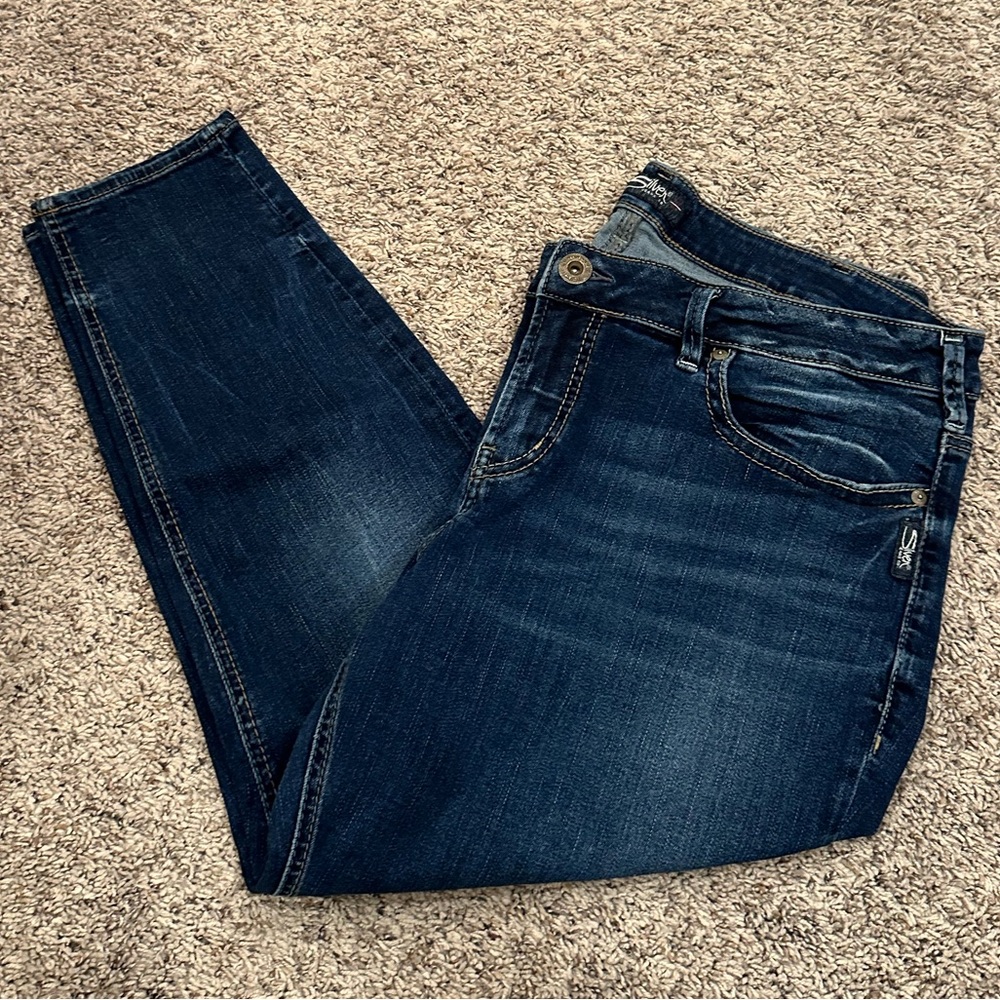 Silver Jeans Suki Skinny Crop size 18